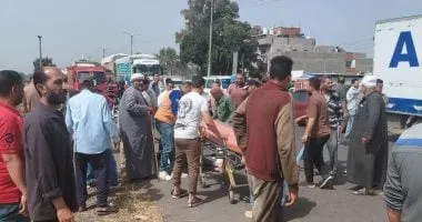 نقل 25 مصابا بحادث الطريق الرابط بين الدقهلية ودمياط لمستشفى كفر سعد