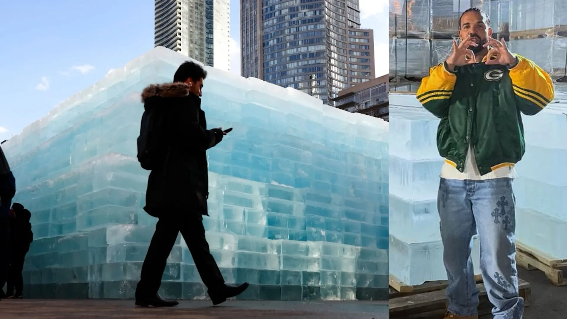 لماذا حاول معجبو دريك مغني الراب الكندي كسر هذه المنحوتة الجليدية؟.. شاهد السبب