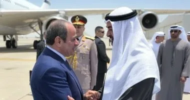 صور زيارة الرئيس السيسى للإمارات ولقاؤه الشيخ محمد بن زايد