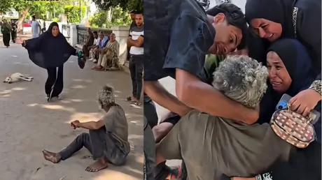 فيديو يهز المشاعر.. مشرد يلتقي أسرته بالشارع صدفة بعد غياب طويل