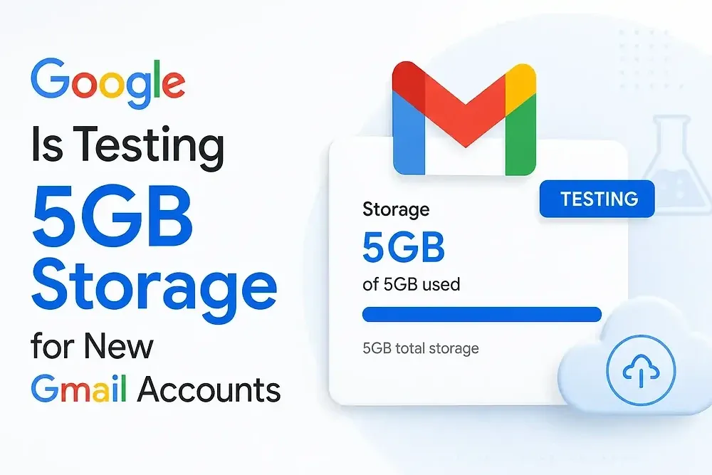 جوجل تختبر تقليص مساحة التخزين المجانية في Gmail إلى 5 جيجابايت فقط