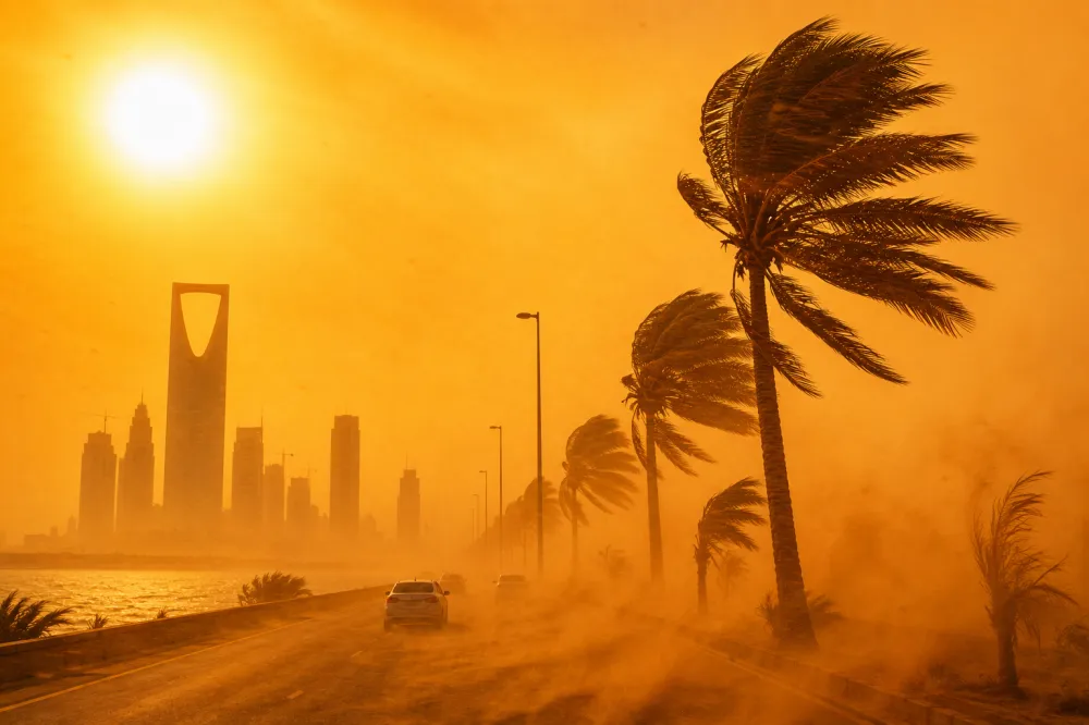 تشمل هذه الأماكن.. موجة حارة على الرياض تستمر 6 ساعات