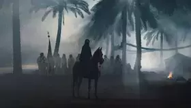 عمل يجسد دور المرأة في العرضة