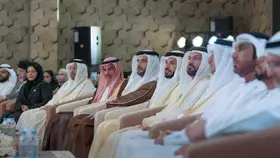 سلطان بن أحمد القاسمي يكرم الفائزين في مناهزات اللغة العربية