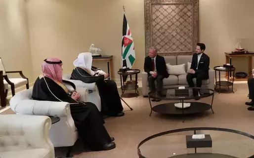 ملك الأردن يستقبل رئيس مجلس الشورى ملك الأردن يستقبل رئيس مجلس الشورى