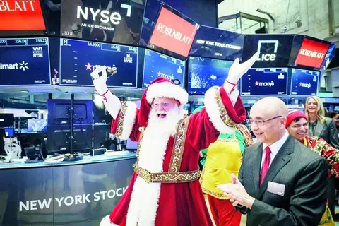الأسهم الأمريكية نحو انتعاش قياسي في موسم سانتا كلوز الأسهم الأمريكية نحو انتعاش قياسي في موسم سانتا كلوز