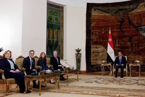 بلينكن يؤكد للسيسي التزام واشنطن بضمان عدم تهجير الفلسطينيين بلينكن يؤكد للسيسي التزام واشنطن بضمان عدم تهجير الفلسطينيين