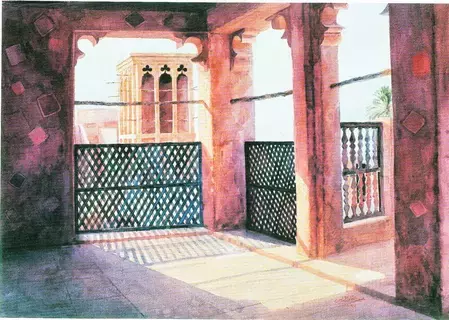 عبد القادر الريس.. الرسم يدون حكايات المكان عبد القادر الريس.. الرسم يدون حكايات المكان
